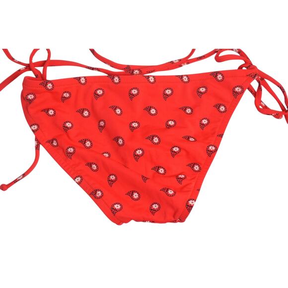 BIKINI LAB, 2 Piece String Bikini, Red Paisley, Padded, Size Small - Picture 6 of 6